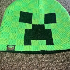 🍀Minecraft- Green‎ Creeper Beanie EUC